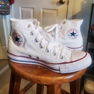 Converse All Star White Canvas High-Tops